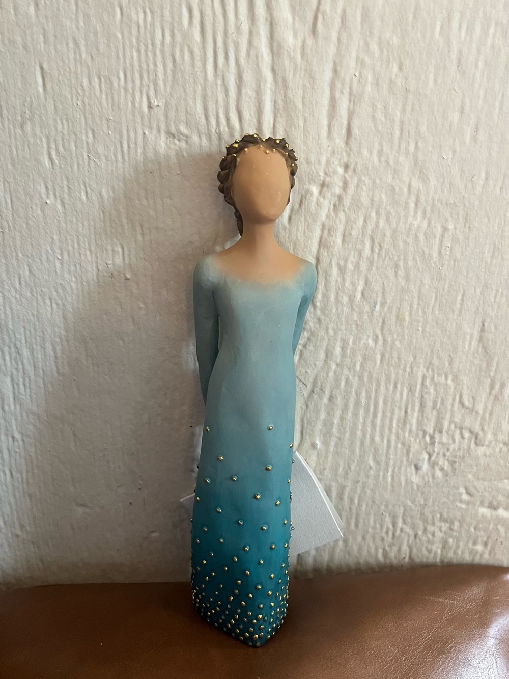 Willow Tree Blue Ombre Figurine Dress with Gold Accents